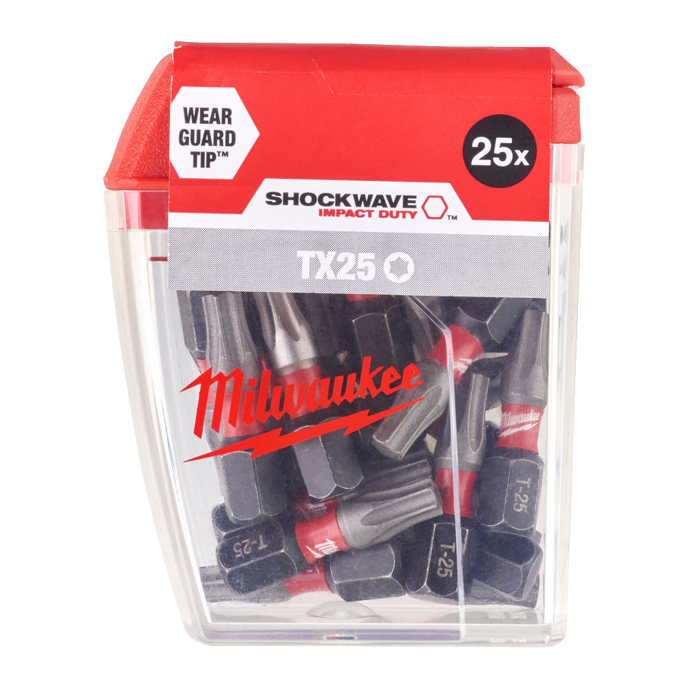 Накрайници ударни MILWAUKEE, TX25, 25mm, 25 броя / 4932430880 Накрайници ударни MILWAUKEE, TX25, 25mm, 25 броя / 4932430880
